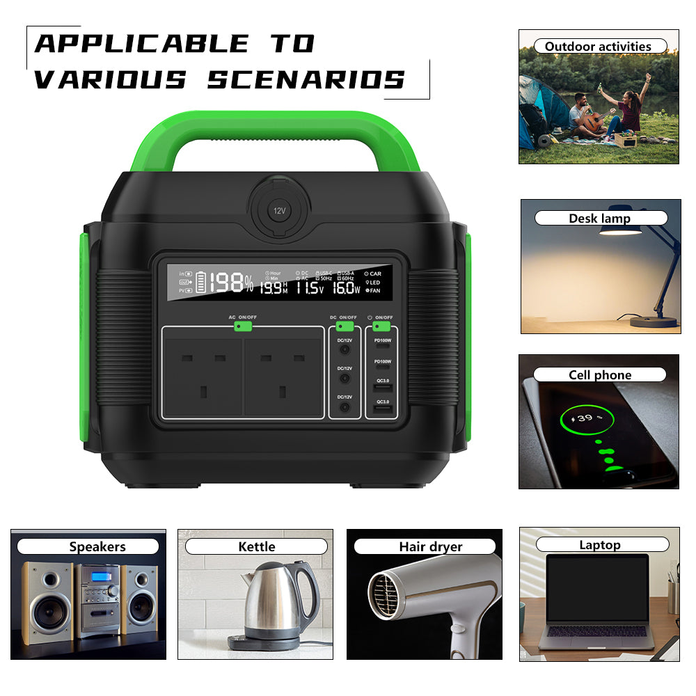 WISER Energy Power Station Best Portable Generator For Home Backup 600W 576Wh BP009