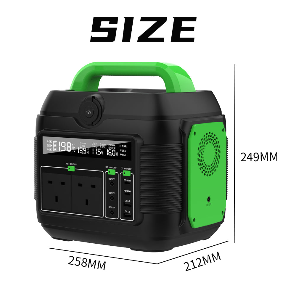 WISER Energy Power Station Best Portable Generator For Home Backup 600W 576Wh BP009